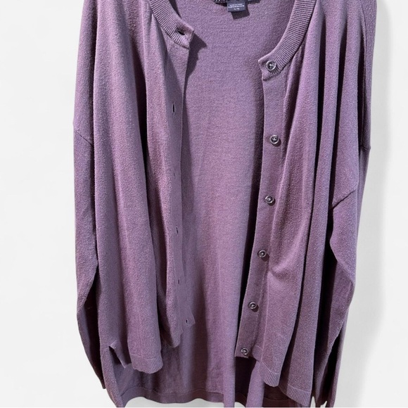 Armani Exchange Vintage High Low Grey Cardigan button Top size XL Women’s - Picture 4 of 8